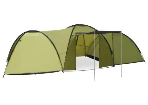 Cort camping tip iglu, 8 persoane, verde, 650x240x190 cm - 1/5