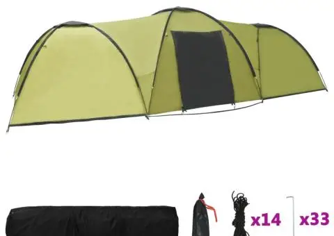 Cort camping tip iglu, 8 persoane, verde, 650x240x190 cm - 2/5
