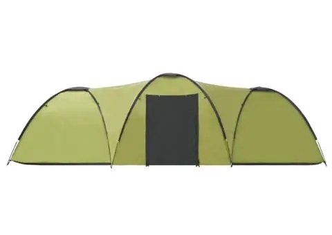 Cort camping tip iglu, 8 persoane, verde, 650x240x190 cm - 4/5