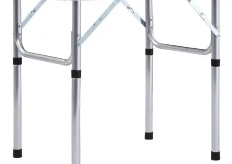 Masă de camping pliabilă, alb, 60 x 45 cm, aluminiu - 1/5