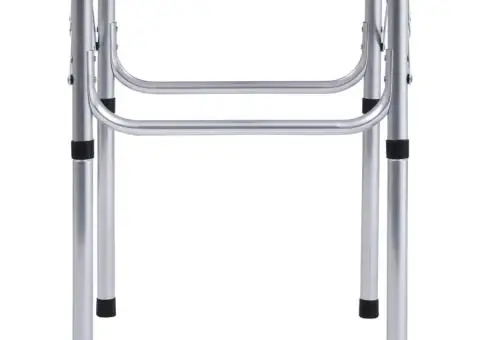 Masă de camping pliabilă, alb, 60 x 45 cm, aluminiu - 4/5