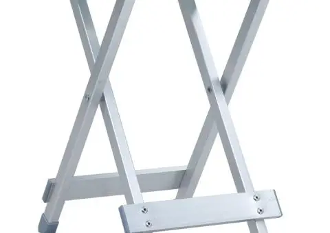 Taburet de camping, 28 x 26 x 39 cm, aluminiu - 4/5