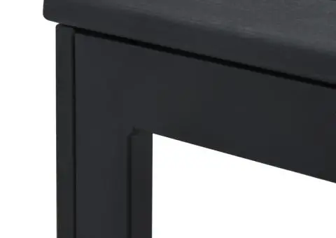 Măsuță de cafea, negru, 78x78x74 cm, HDPE, aspect lemn - 4/5