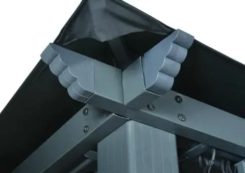 Pavilion cu perdele, antracit, 300 x 300 cm, aluminiu - 5/5