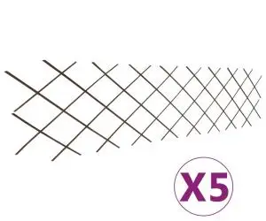 vidaXL Gard cu zăbrele, 5 buc.,180 x 60 cm, salcie