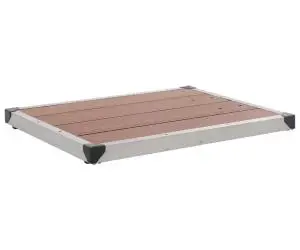 vidaXL Cădiță de duș de exterior maro 80x62 cm WPC și oțel inoxidabil
