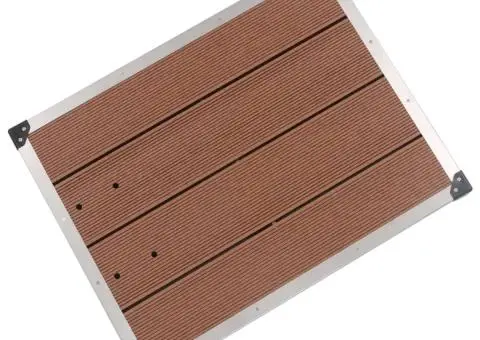 Cădiță de duș de exterior maro 80x62 cm WPC și oțel inoxidabil - 3/5