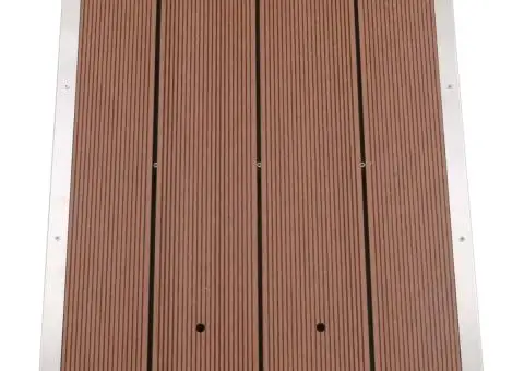 Cădiță de duș de exterior maro 80x62 cm WPC și oțel inoxidabil - 4/5