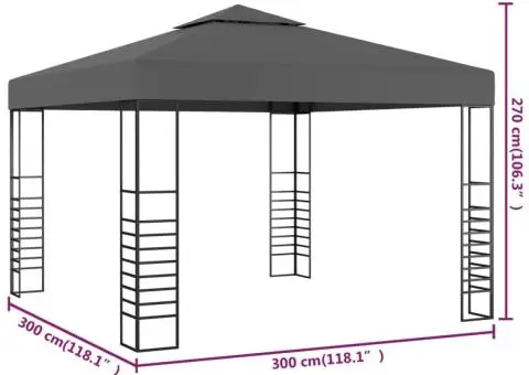 Cort de grădină antracit, 3 x 3 m - 5/5