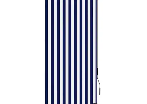 Jaluzea tip rulou de exterior, albastru și alb, 100 x 250 cm - 1/5