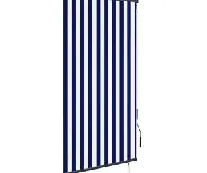 vidaXL Jaluzea tip rulou de exterior, albastru și alb, 100 x 250 cm