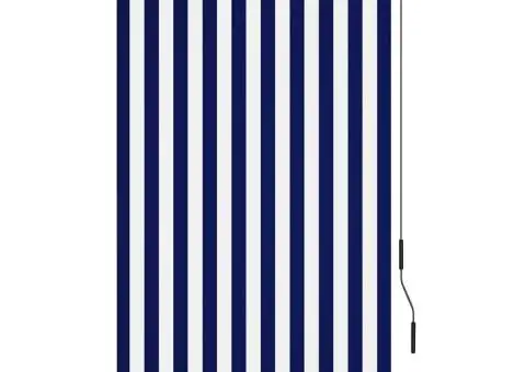 Jaluzea tip rulou de exterior, albastru și alb, 100 x 250 cm - 2/5