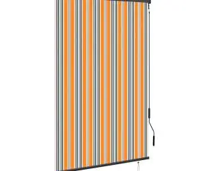 vidaXL Jaluzea tip rulou de exterior, galben și albastru, 120 x 250 cm