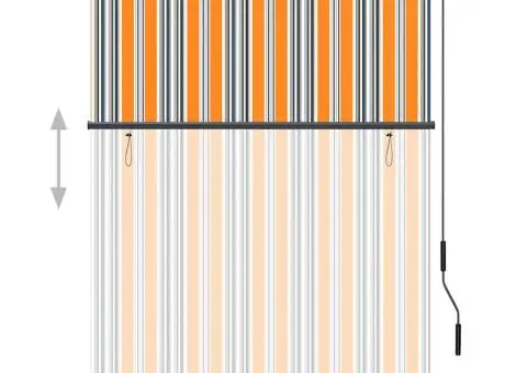 Jaluzea tip rulou de exterior, galben și albastru, 120 x 250 cm - 3/5