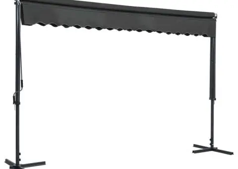 Copertină cu structură independentă, antracit, 400 x 300 cm - 2/5