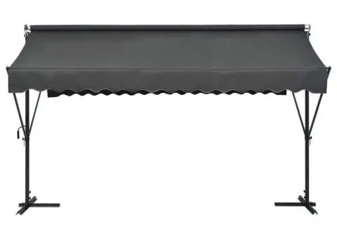 Copertină cu structură independentă, antracit, 400 x 300 cm - 3/5