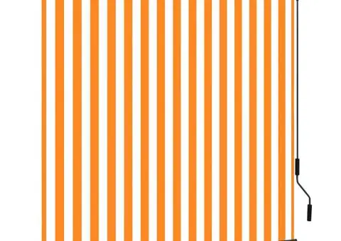 Jaluzea tip rulou de exterior, alb și portocaliu, 170 x 250 cm - 1/5