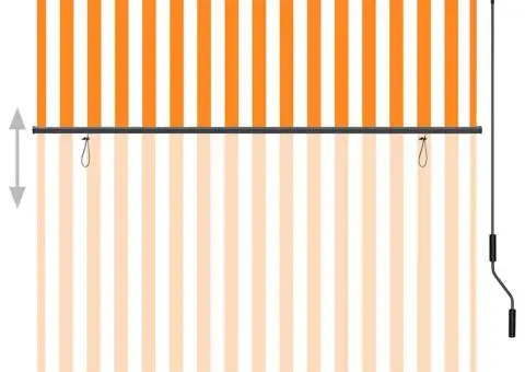 Jaluzea tip rulou de exterior, alb și portocaliu, 170 x 250 cm - 3/5