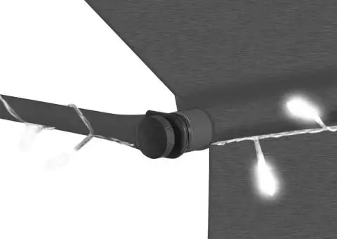 Copertină retractabilă manual cu LED, antracit, 350 cm - 5/5