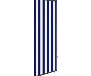 vidaXL Jaluzea tip rulou de exterior, albastru și alb, 60 x 250 cm