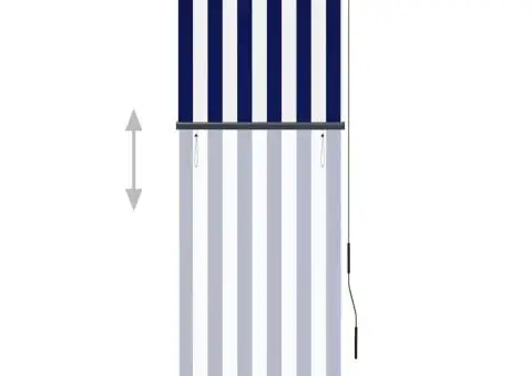 Jaluzea tip rulou de exterior, albastru și alb, 60 x 250 cm - 5/5