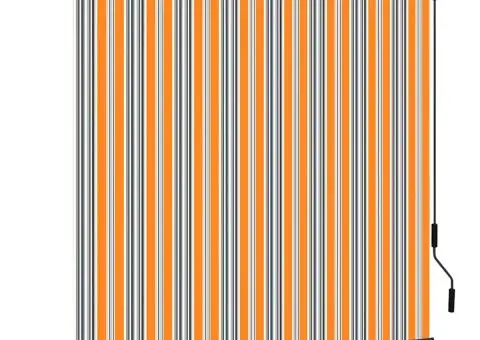 Jaluzea tip rulou de exterior, galben și albastru, 160 x 250 cm - 1/5