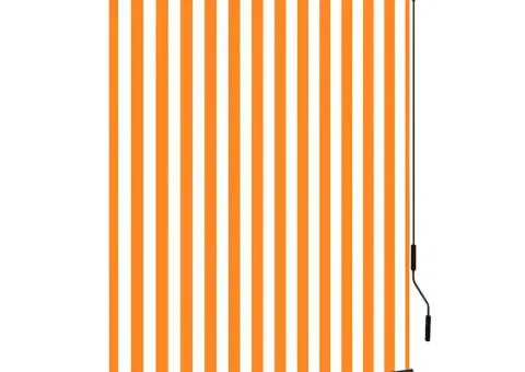 Jaluzea tip rulou de exterior, alb și portocaliu, 140 x 250 cm - 1/5