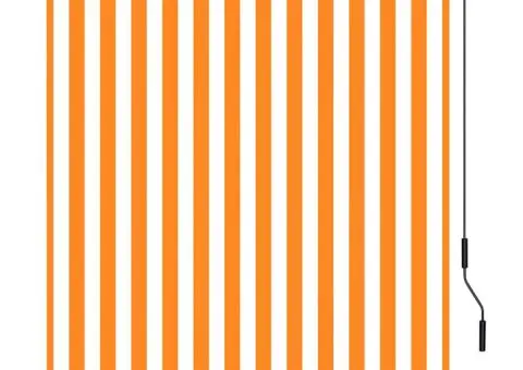 Jaluzea tip rulou de exterior, alb și portocaliu, 140 x 250 cm - 2/5