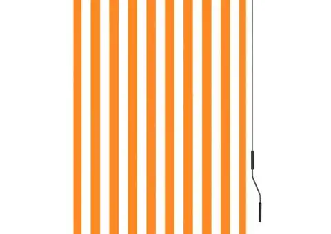 Jaluzea tip rulou de exterior, alb și portocaliu, 100 x 250 cm - 2/5