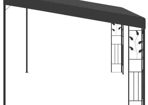 Pavilion de perete, antracit, 4 x 3 x 2,5 m - 4/5