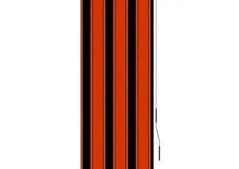 Jaluzea tip rulou de exterior, portocaliu și maro, 60 x 250 cm - 2/5