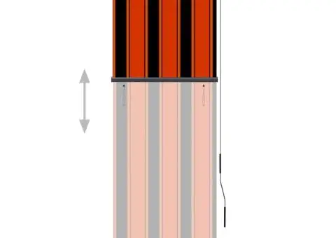 Jaluzea tip rulou de exterior, portocaliu și maro, 60 x 250 cm - 3/5