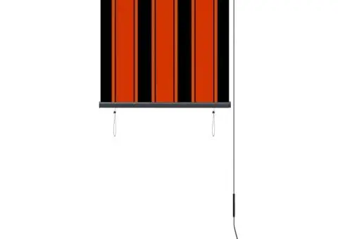 Jaluzea tip rulou de exterior, portocaliu și maro, 60 x 250 cm - 4/5
