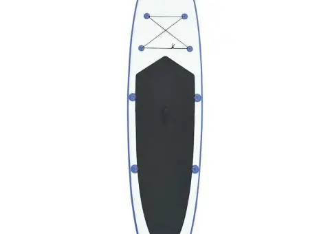 Set placă stand up paddle SUP surf gonflabilă, albastru și alb - 3/5