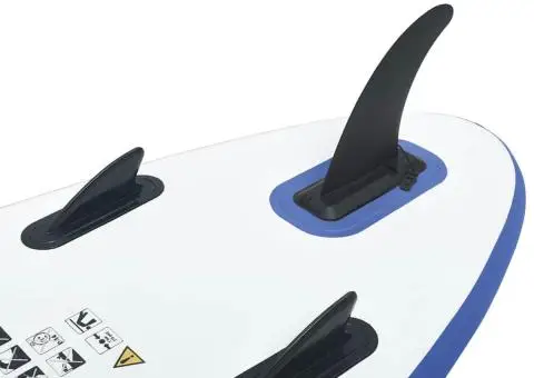 Set placă stand up paddle SUP surf gonflabilă, albastru și alb - 5/5