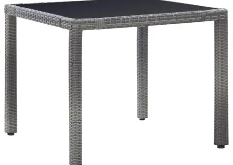 Set mobilier de exterior, 5 piese, gri, poliratan - 2/5