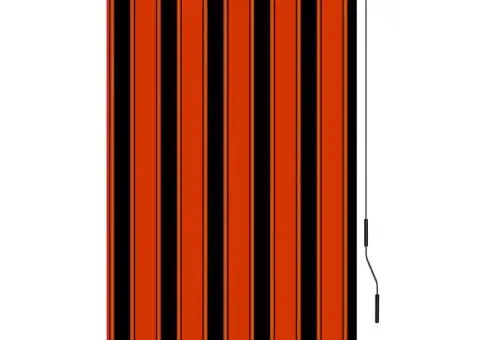 Jaluzea tip rulou de exterior, portocaliu și maro, 100 x 250 cm - 2/5