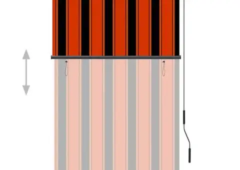 Jaluzea tip rulou de exterior, portocaliu și maro, 100 x 250 cm - 3/5