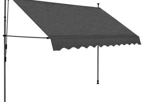 Copertină retractabilă manual cu LED, antracit, 250 cm - 2/5