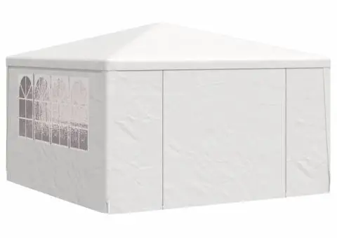 Cort de petrecere profesional cu pereți alb 4 x 4 m 90 g/m² - 3/5
