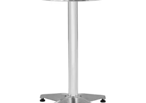 Masă de grădină, argintiu, 60 x 70 cm, aluminiu - 1/4