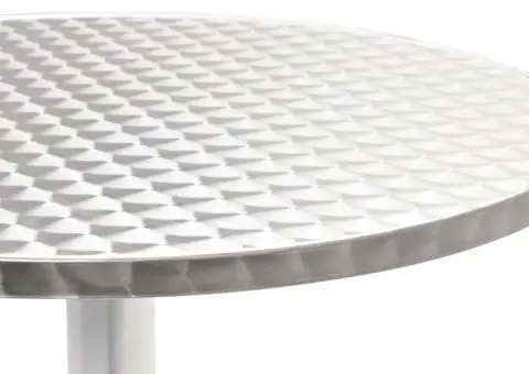 Masă de grădină, argintiu, 60 x 70 cm, aluminiu - 2/4