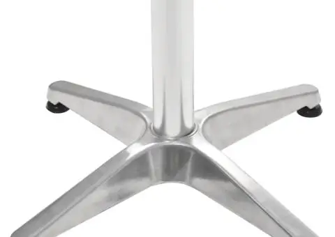 Masă de grădină, argintiu, 60 x 70 cm, aluminiu - 3/4