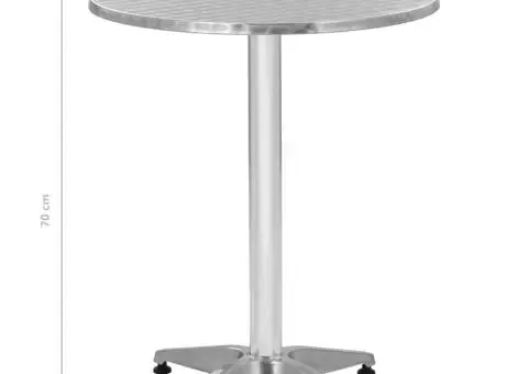 Masă de grădină, argintiu, 60 x 70 cm, aluminiu - 4/4