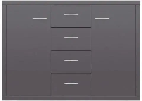 Dulap, gri extralucios, 88 x 30 x 65 cm, lemn prelucrat - 4/5