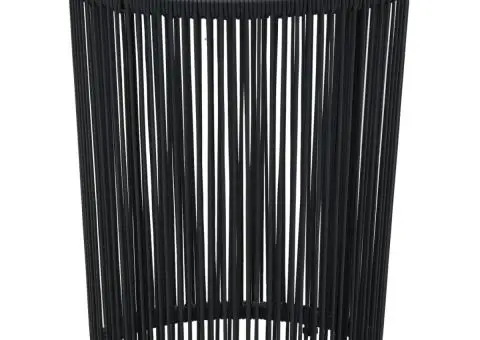 Set mobilier de bistro cu perne, 3 piese, negru, ratan PE - 2/5