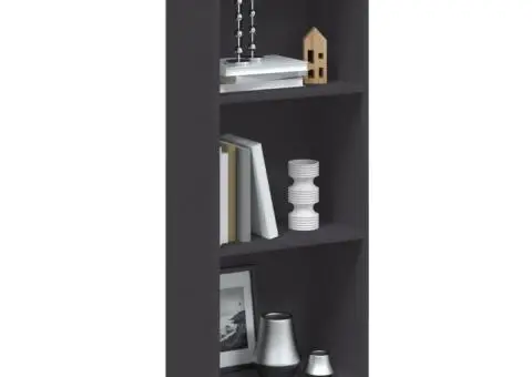 Bibliotecă cu 3 rafturi, alb, 40x24x109 cm, lemn compozit - 1/5