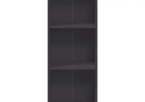 Bibliotecă cu 3 rafturi, alb, 40x24x109 cm, lemn compozit - 4/5