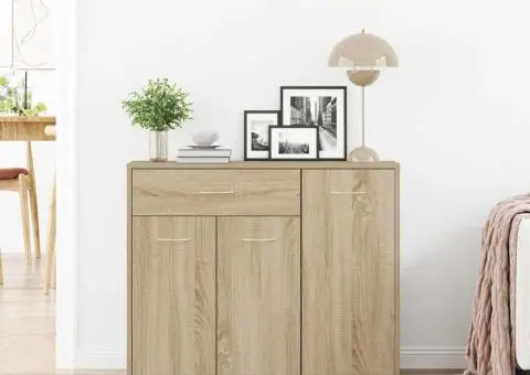 Dulap, stejar Sonoma, 88 x 30 x 70 cm, lemn prelucrat - 3/5