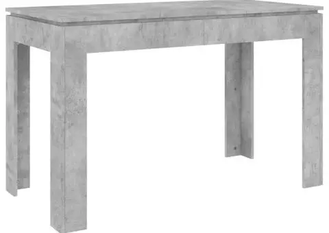 Masă de bucătărie, gri beton, 120x60x76 cm, lemn prelucrat - 2/5